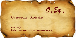 Oravecz Szénia névjegykártya