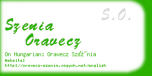 szenia oravecz business card